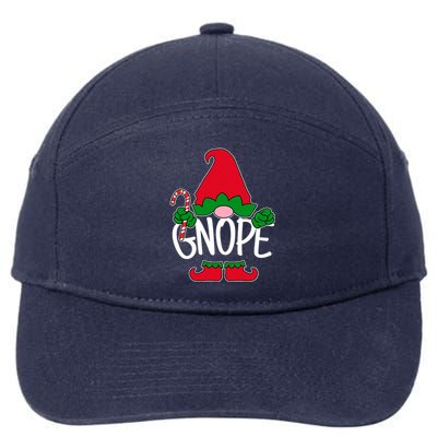 Gnope Tomte Garden Gnome Scandinavian Sweden Nope Not Today Christmas Xmas 7-Panel Snapback Hat