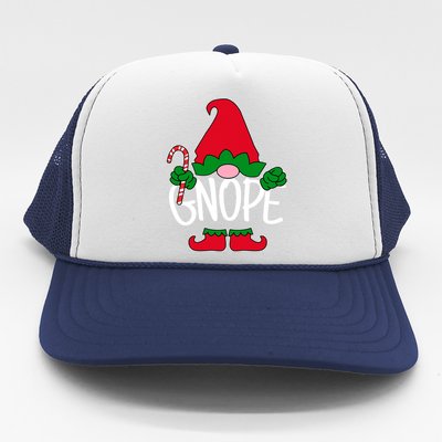 Gnope Tomte Garden Gnome Scandinavian Sweden Nope Not Today Christmas Xmas Trucker Hat