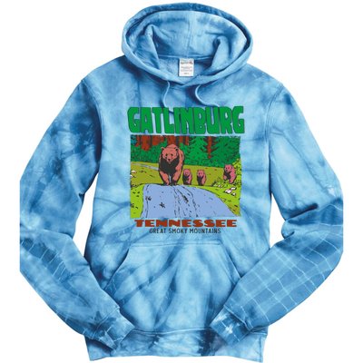 Gatlinburg Tennessee Great Smoky Mountains Bear Tie Dye Hoodie