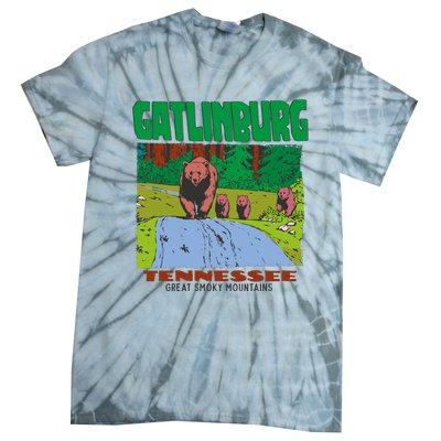 Gatlinburg Tennessee Great Smoky Mountains Bear Tie-Dye T-Shirt