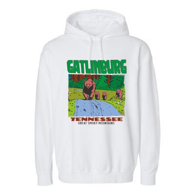 Gatlinburg Tennessee Great Smoky Mountains Bear Garment-Dyed Fleece Hoodie