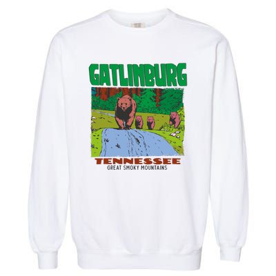 Gatlinburg Tennessee Great Smoky Mountains Bear Garment-Dyed Sweatshirt