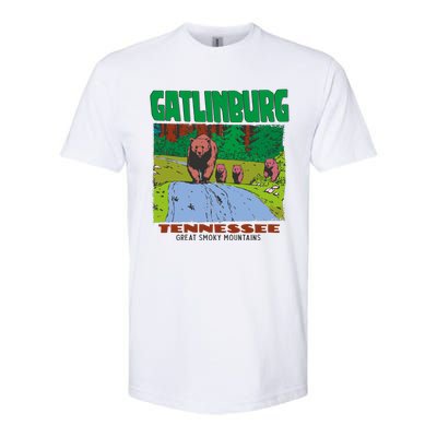 Gatlinburg Tennessee Great Smoky Mountains Bear Softstyle CVC T-Shirt