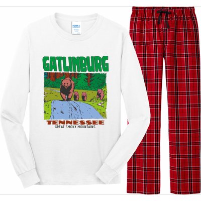 Gatlinburg Tennessee Great Smoky Mountains Bear Long Sleeve Pajama Set