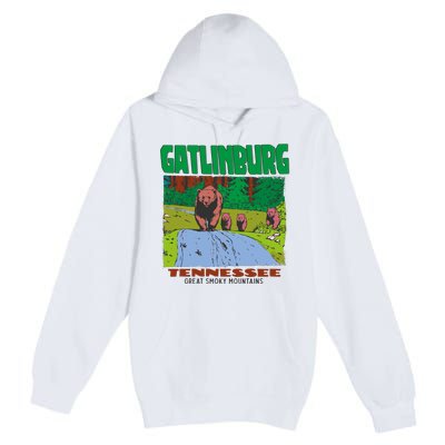 Gatlinburg Tennessee Great Smoky Mountains Bear Premium Pullover Hoodie