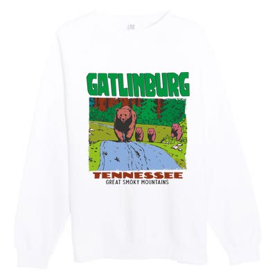 Gatlinburg Tennessee Great Smoky Mountains Bear Premium Crewneck Sweatshirt