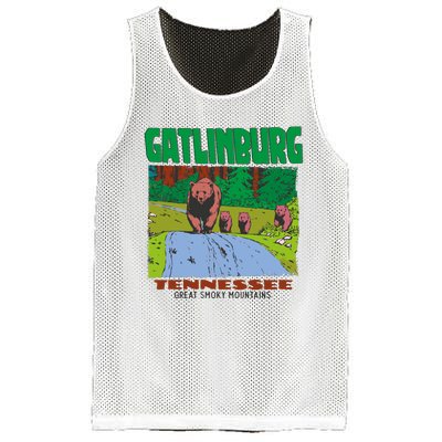 Gatlinburg Tennessee Great Smoky Mountains Bear Mesh Reversible Basketball Jersey Tank