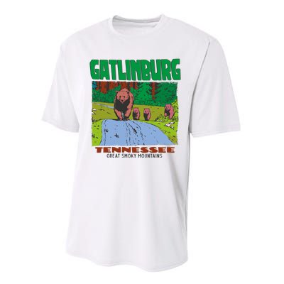 Gatlinburg Tennessee Great Smoky Mountains Bear Performance Sprint T-Shirt