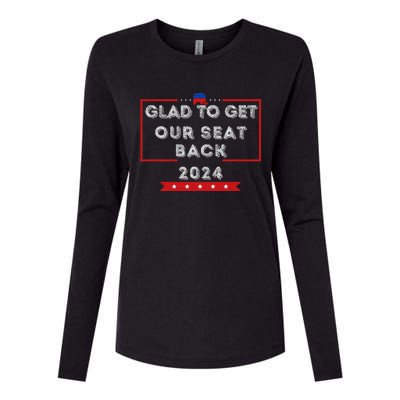 Glad To Get Our Seat Back. Donald Election Womens Cotton Relaxed Long Sleeve T-Shirt