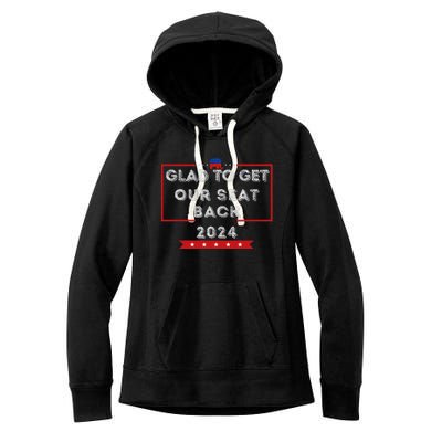 Glad To Get Our Seat Back. Donald Election Women's Fleece Hoodie