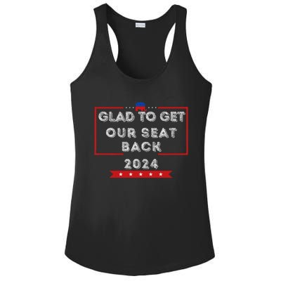 Glad To Get Our Seat Back. Donald Election Ladies PosiCharge Competitor Racerback Tank