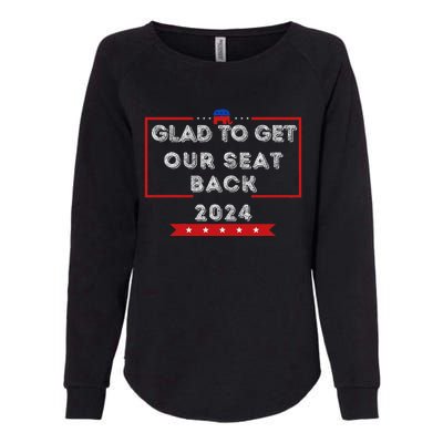 Glad To Get Our Seat Back. Donald Election Womens California Wash Sweatshirt