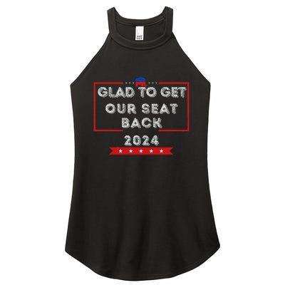 Glad To Get Our Seat Back. Donald Election Women's Perfect Tri Rocker Tank