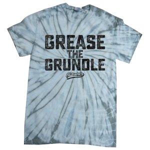 Grease The Grundle Funny Distressed Text Running Tie-Dye T-Shirt