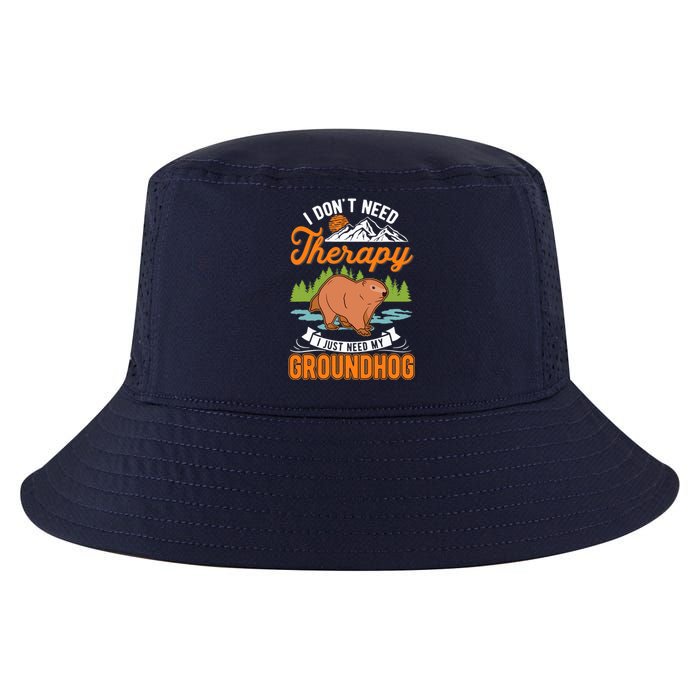 Groundhog Therapy Groundhog Day Woodchuck Marmot Cool Comfort Performance Bucket Hat