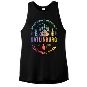 Gatlinburg Tennessee Great Smoky Mountains Ladies PosiCharge Tri-Blend Wicking Tank