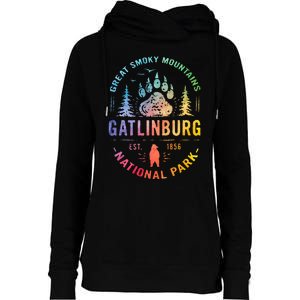 Gatlinburg Tennessee Great Smoky Mountains Womens Funnel Neck Pullover Hood