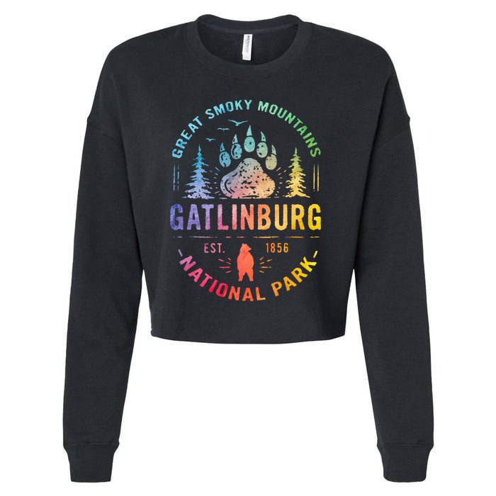 Gatlinburg Tennessee Great Smoky Mountains Cropped Pullover Crew