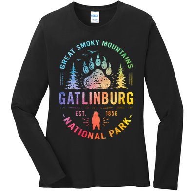 Gatlinburg Tennessee Great Smoky Mountains Ladies Long Sleeve Shirt