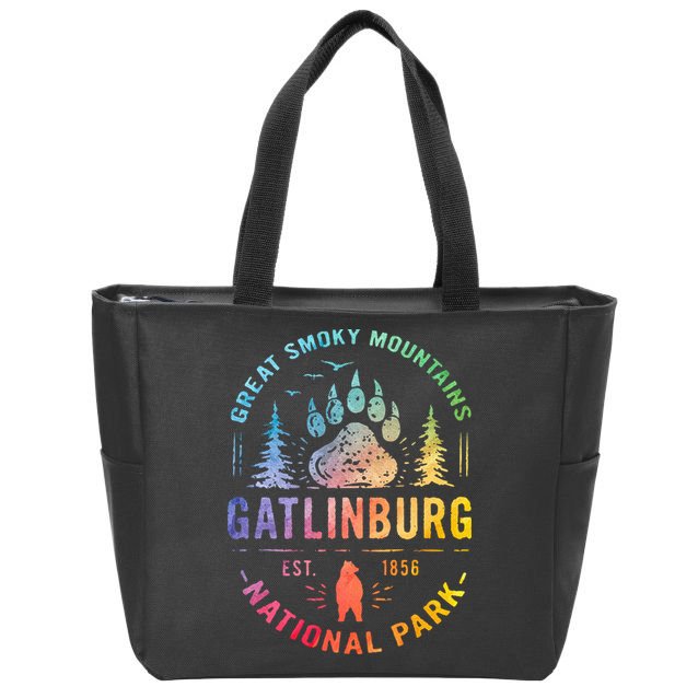 Gatlinburg Tennessee Great Smoky Mountains Zip Tote Bag
