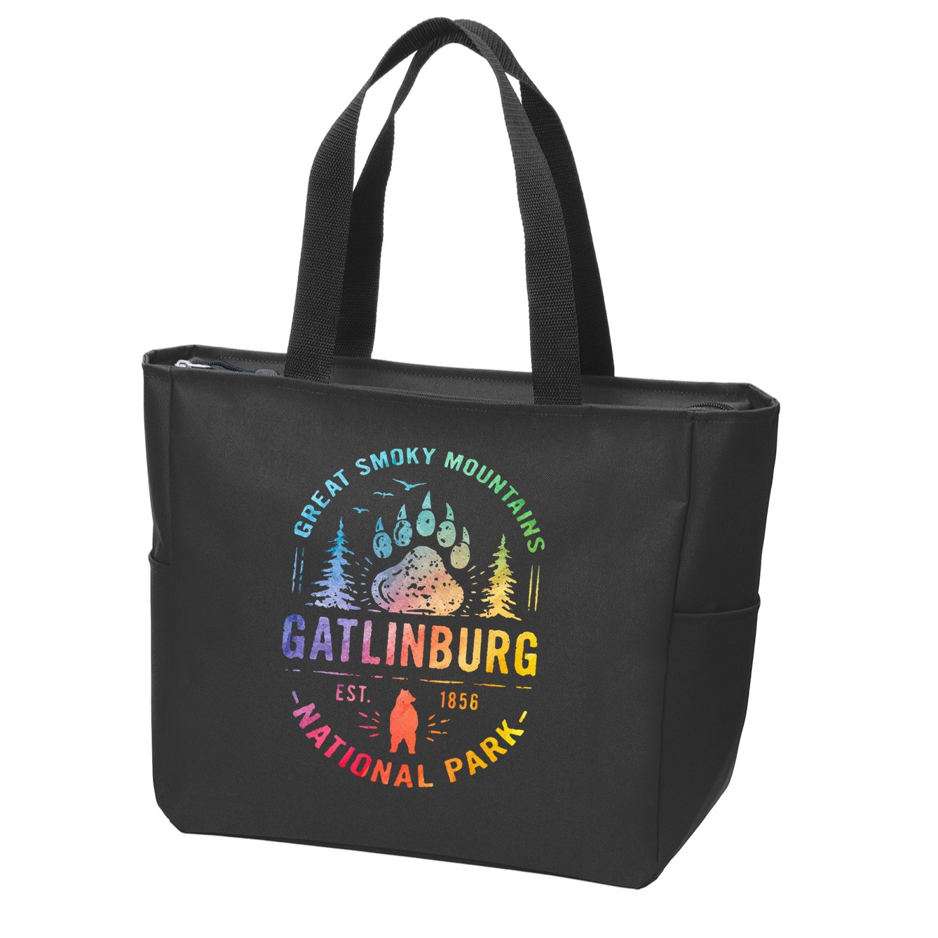 Gatlinburg Tennessee Great Smoky Mountains Zip Tote Bag