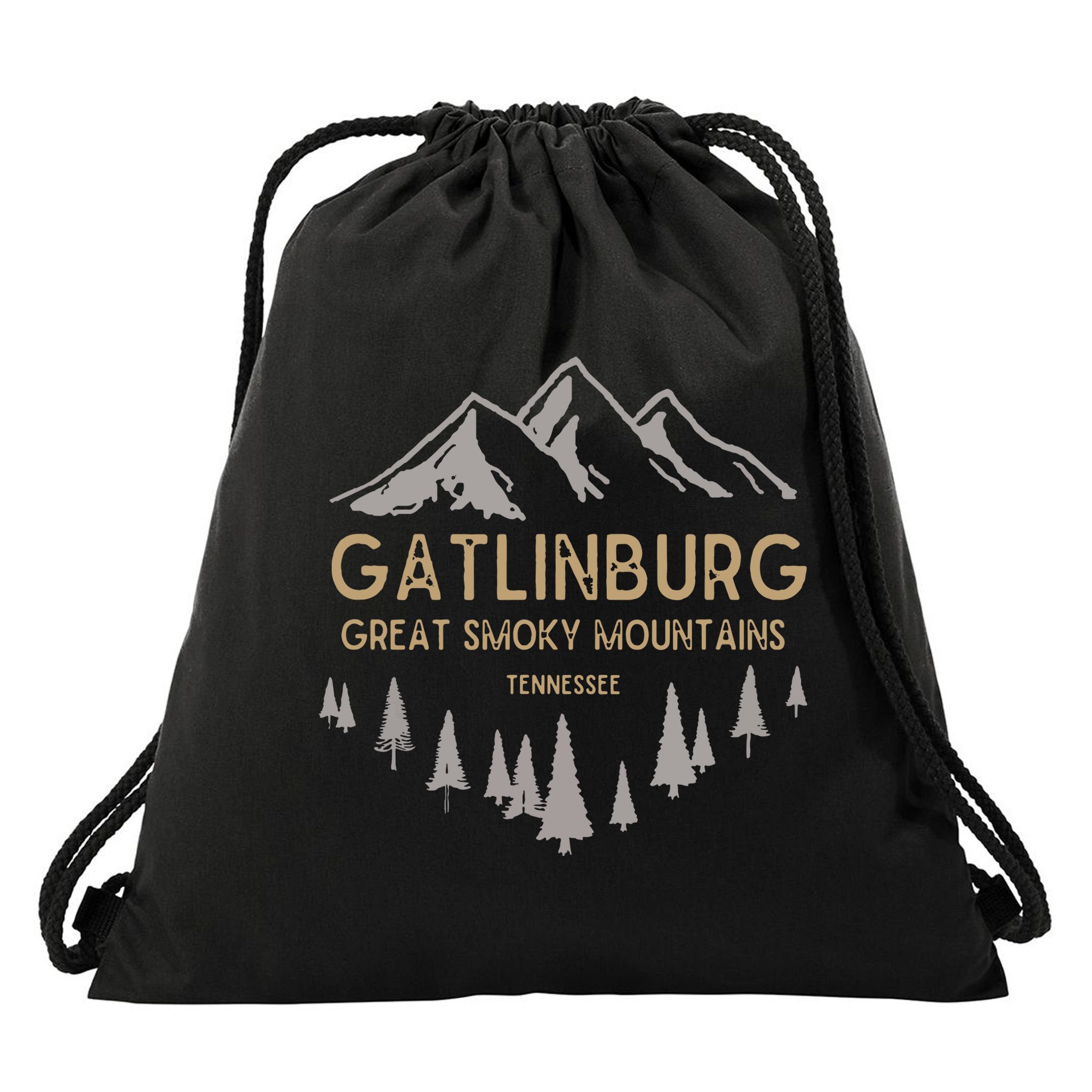 Gatlinburg Tennessee Great Smoky Mountains Souvenir Drawstring Bag