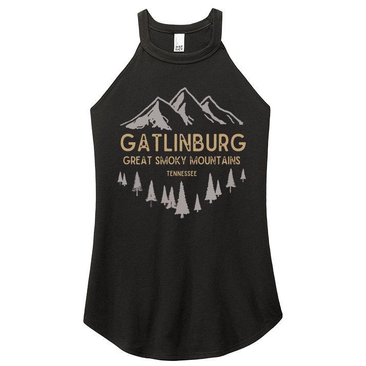 Gatlinburg Tennessee Great Smoky Mountains Souvenir Women's Perfect Tri Rocker Tank