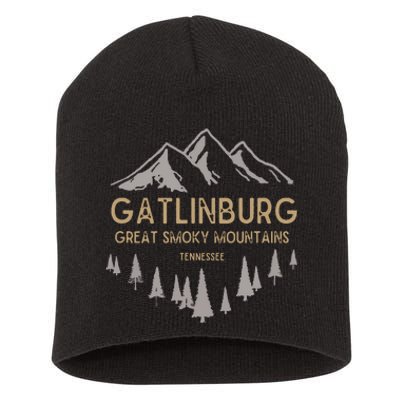 Gatlinburg Tennessee Great Smoky Mountains Souvenir Short Acrylic Beanie