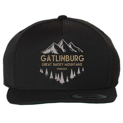 Gatlinburg Tennessee Great Smoky Mountains Souvenir Wool Snapback Cap