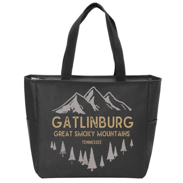 Gatlinburg Tennessee Great Smoky Mountains Souvenir Zip Tote Bag