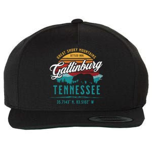 Gatlinburg Tennessee Great Smoky Mountains Bear Souvenir Cute Gift Wool Snapback Cap