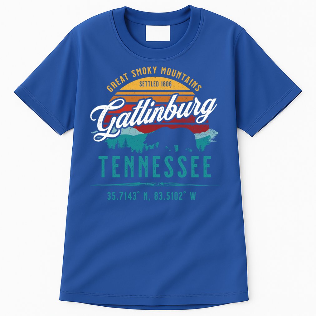 Gatlinburg Tennessee Great Smoky Mountains Bear Souvenir Cute Gift Tall T-Shirt