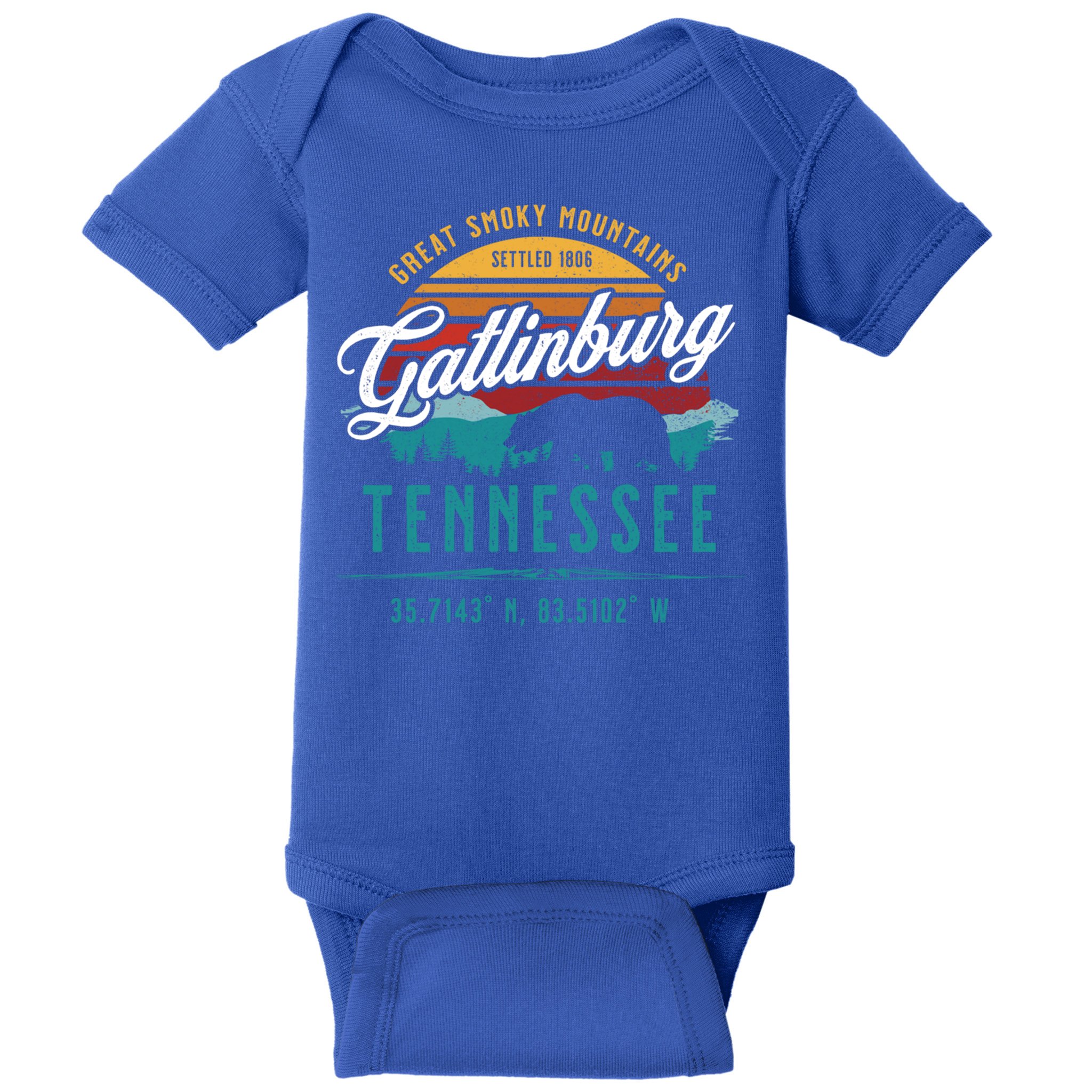 Gatlinburg Tennessee Great Smoky Mountains Bear Souvenir Cute Gift Baby Bodysuit