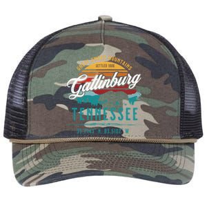 Gatlinburg Tennessee Great Smoky Mountains Bear Souvenir Cute Gift Retro Rope Trucker Hat Cap