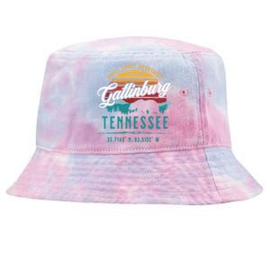 Gatlinburg Tennessee Great Smoky Mountains Bear Souvenir Cute Gift Tie-Dyed Bucket Hat