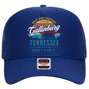 Gatlinburg Tennessee Great Smoky Mountains Bear Souvenir Cute Gift High Crown Mesh Back Trucker Hat