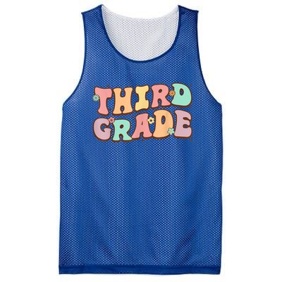 Groovy Third Grade Student 3Rd Grade Teacher Back To School Gift Mesh Reversible Basketball Jersey Tank