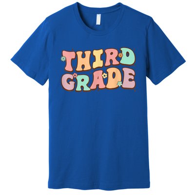 Groovy Third Grade Student 3Rd Grade Teacher Back To School Gift Premium T-Shirt