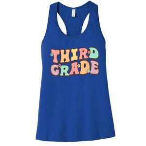 Groovy Third Grade Student 3Rd Grade Teacher Back To School Gift Women's Racerback Tank