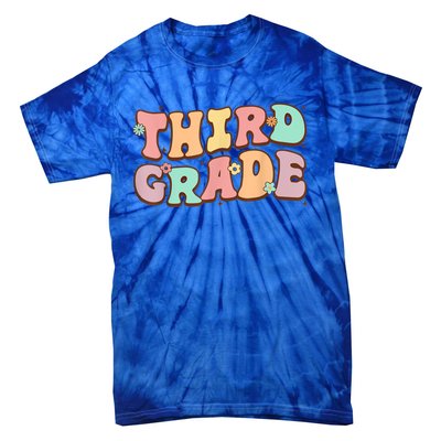 Groovy Third Grade Student 3Rd Grade Teacher Back To School Gift Tie-Dye T-Shirt