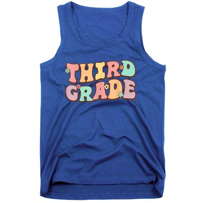 Groovy Third Grade Student 3Rd Grade Teacher Back To School Gift Tank Top