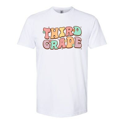 Groovy Third Grade Student 3Rd Grade Teacher Back To School Gift Softstyle CVC T-Shirt