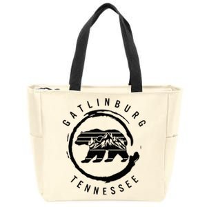 Gatlinburg Tennessee Great Smoky Mountains Bear Souvenir Zip Tote Bag