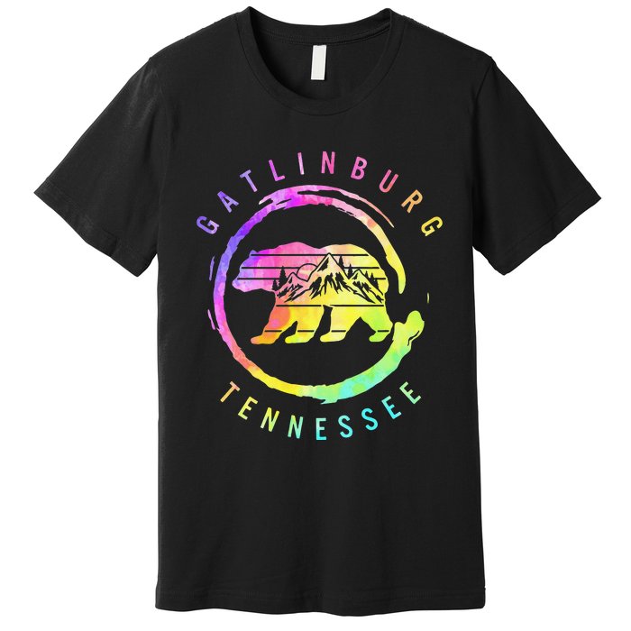 Gatlinburg Tennessee Great Smoky Mountains Bear Souvenir Premium T-Shirt