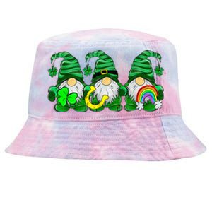 Green Three Gnome St. Patrick's Day Irish Gnome Tie-Dyed Bucket Hat