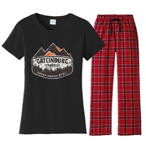 Gatlinburg Tennessee Great Smoky Mountains Souvenir Women's Flannel Pajama Set