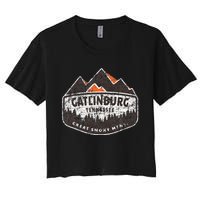 Gatlinburg Tennessee Great Smoky Mountains Souvenir Women's Crop Top Tee