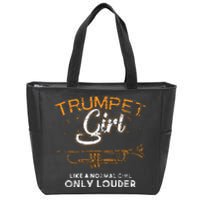 Girl Trumpet Zip Tote Bag