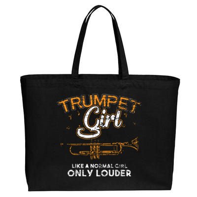 Girl Trumpet Cotton Canvas Jumbo Tote