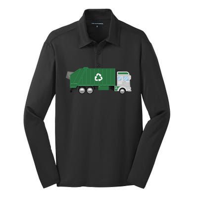 Garbage Truck Garbage Day Garbage Trucks Great Gift Silk Touch Performance Long Sleeve Polo